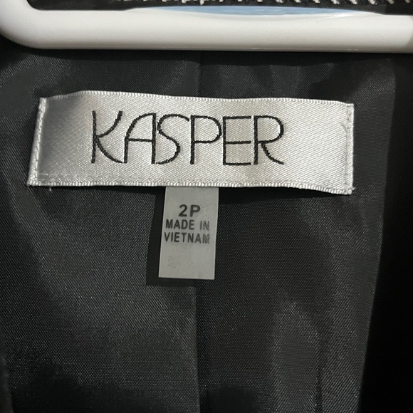 KASPER Women’s Black and White Business Office Casual Blazer Jacket Sz-2P - Picture 3 of 5